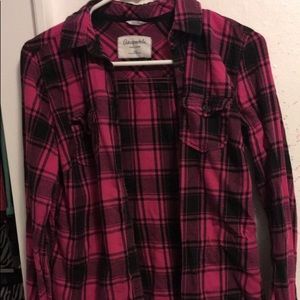 Button up plaid shirt